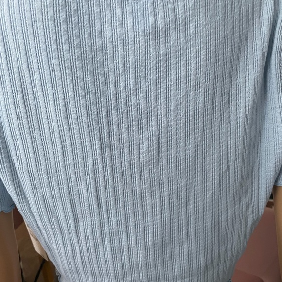 Pointelle Rib Crop Henley BP. - Picture 7 of 9